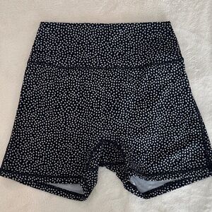 BuffBunny Black and White Patterned Bike Shorts